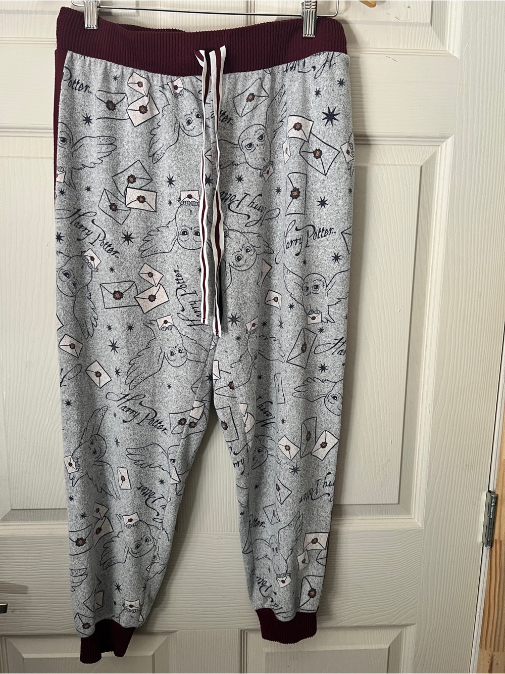 Warner Bros. Gray & Burgundy Harry Potter Joggers SIZE M